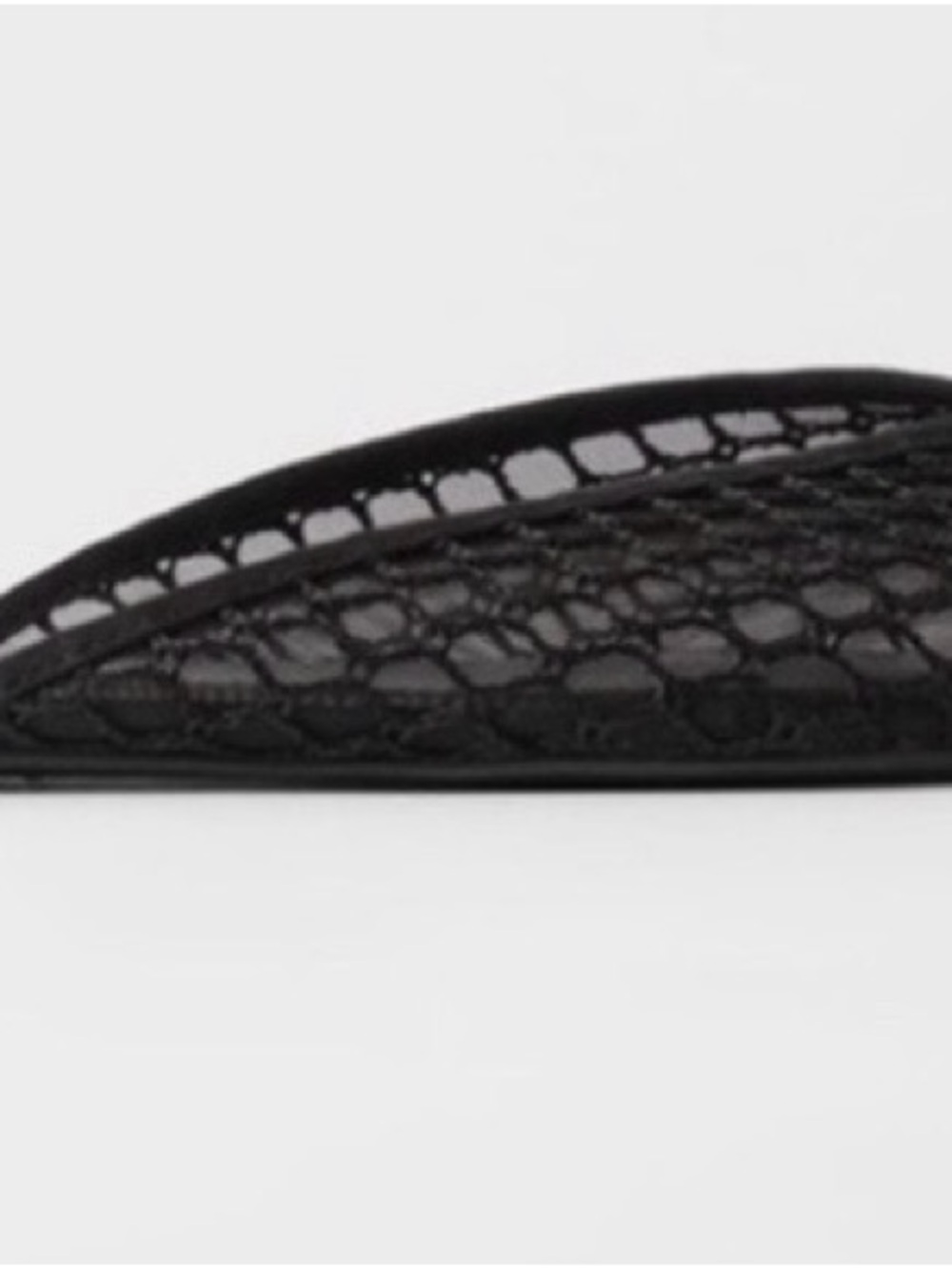 Zara Black Pointed Mesh Slip-On Mules - Picture 4 of 8